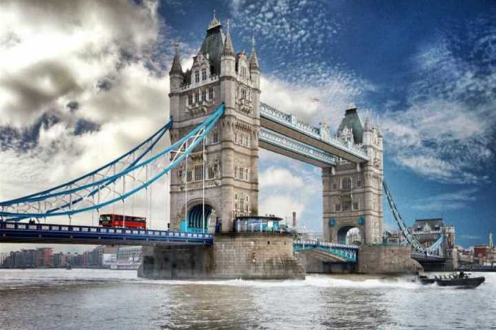 a large bridge over some water