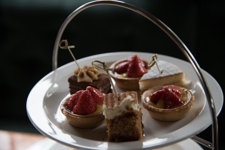 a dessert on a plate